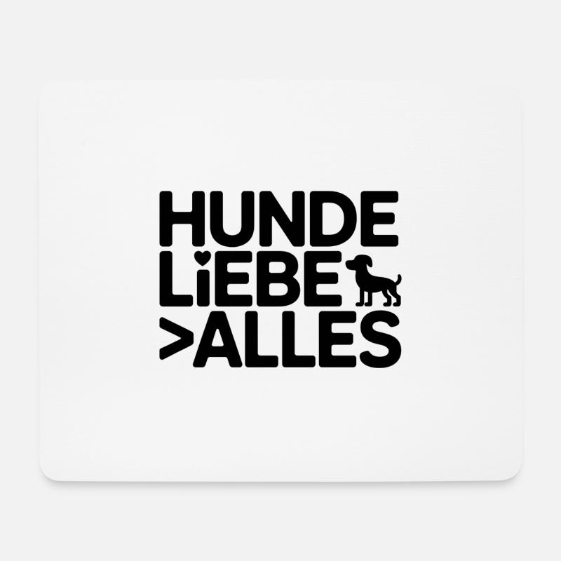 Hunde Liebe Alles Motiv - Mousepad (Querformat) - Weiß