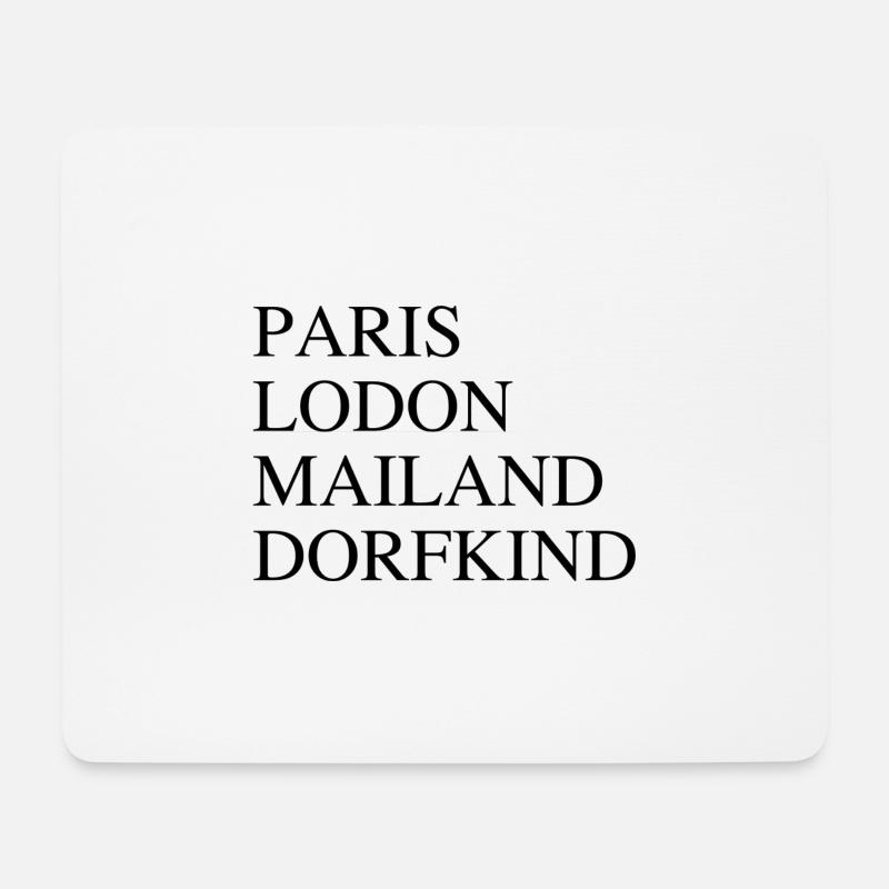 Dorfkind - Mousepad (Querformat) - Weiß