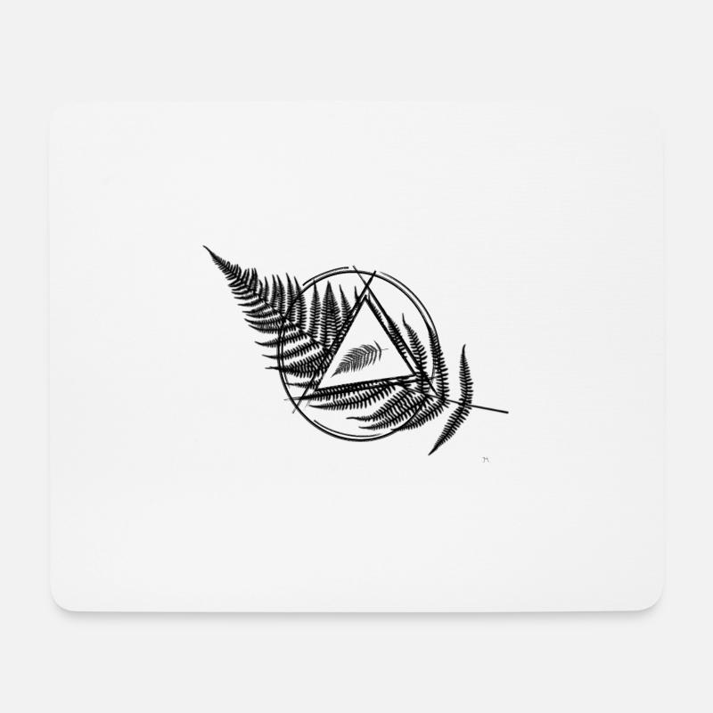 Fern - Hipster Design - Mouse Pad (horizontal) - white