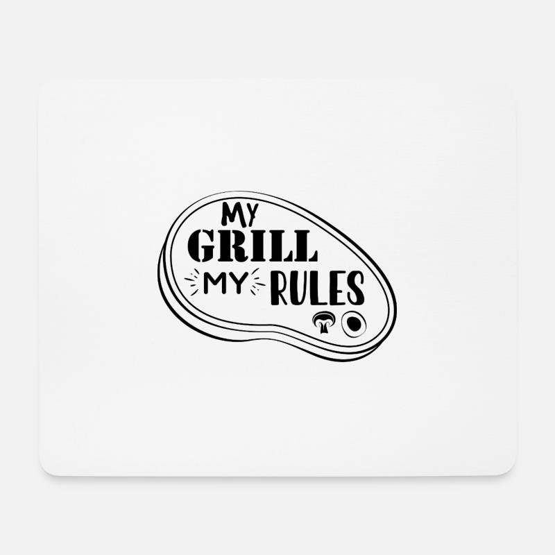 My Grill My Rules - Mousepad (Querformat) - Weiß