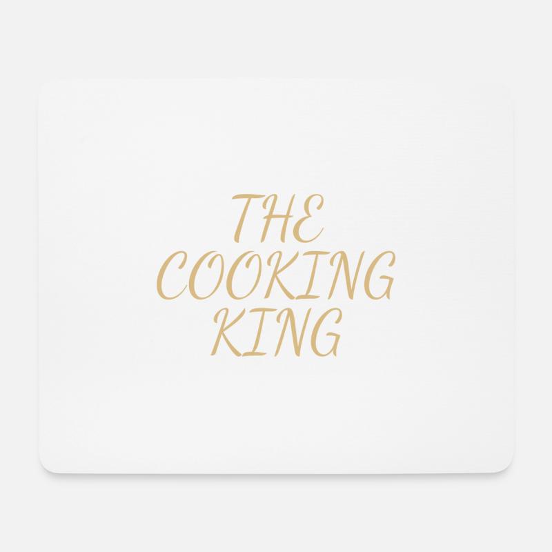 the cooking king design - Mousepad (Querformat) - Weiß