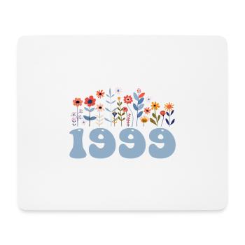 1999 Blumenmuster 1999 Blumen-thema Blumen 1999 - Mousepad (Querformat) - Weiß - Vorne