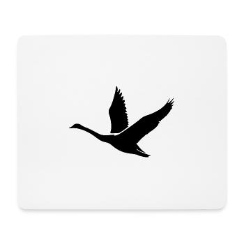 Schwan mit Flügeln Tattoo - Mousepad (Querformat) - Weiß - Vorne