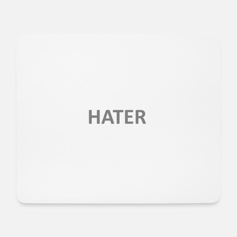 HATER - Mousepad (Querformat) - Weiß