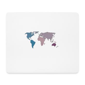 Voyage sur la carte du monde - Tapis de souris (format paysage) - blanc - Devant