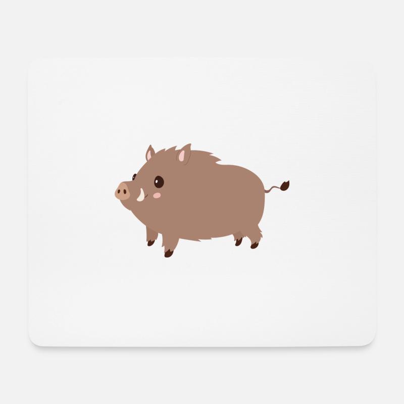 wild boar - Mouse Pad (horizontal) - white