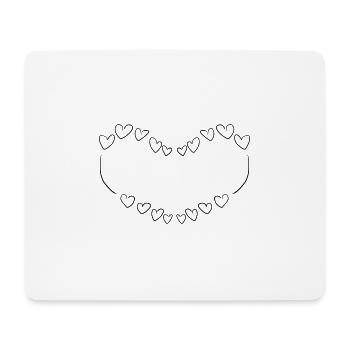 cœur coeur - Tapis de souris (format paysage) - blanc - Devant
