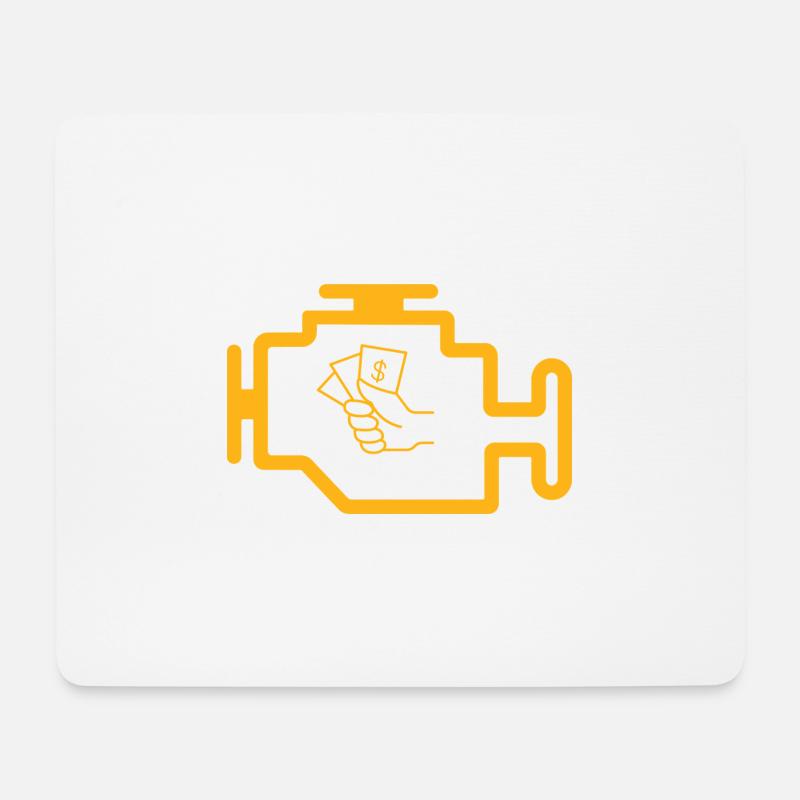 Motorkontrollleuchte - Mousepad (Querformat) - Weiß