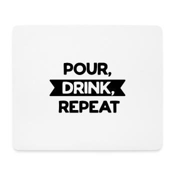 Verser la répétition de boisson - Tapis de souris (format paysage) - blanc - Devant