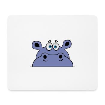 hippo hippo young son gift animal - Mouse Pad (horizontal) - white - Front