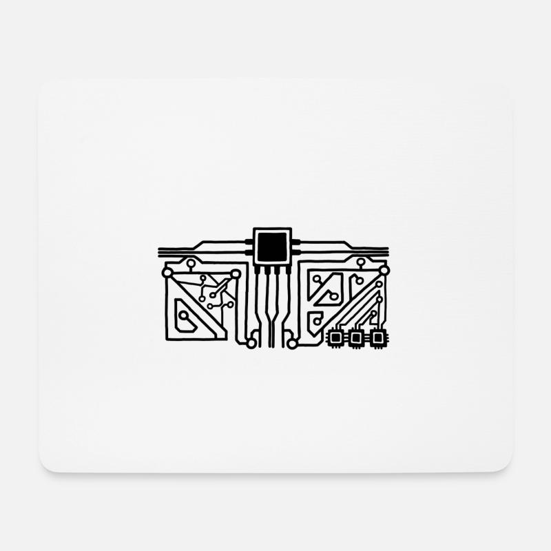 CircuitLogo - Mousepad (Querformat) - Weiß