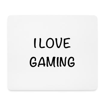 i love gaming - Mousepad (Querformat) - Weiß - Vorne