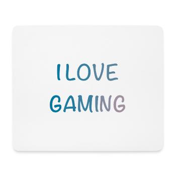 I Love Gaming Aquarell - Mousepad (Querformat) - Weiß - Vorne