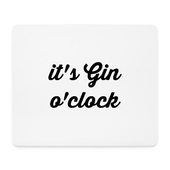 it's Gin o'clock Alkohol - Mousepad (Querformat) - Weiß - Vorne