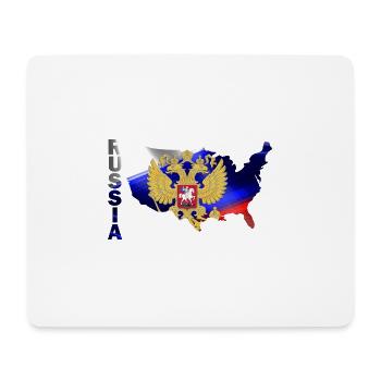 Russie Drapeau Russie Pays Idée Cadeau Shirt - Tapis de souris (format paysage) - blanc - Devant
