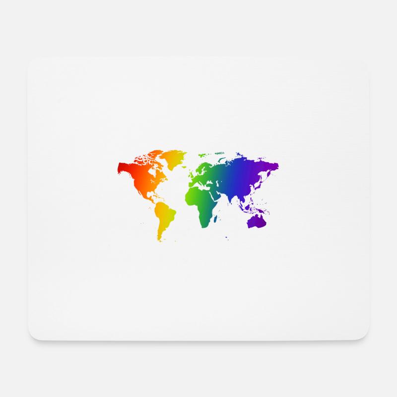 PRIDE WORLD MAP - Mouse Pad (horizontal) - white
