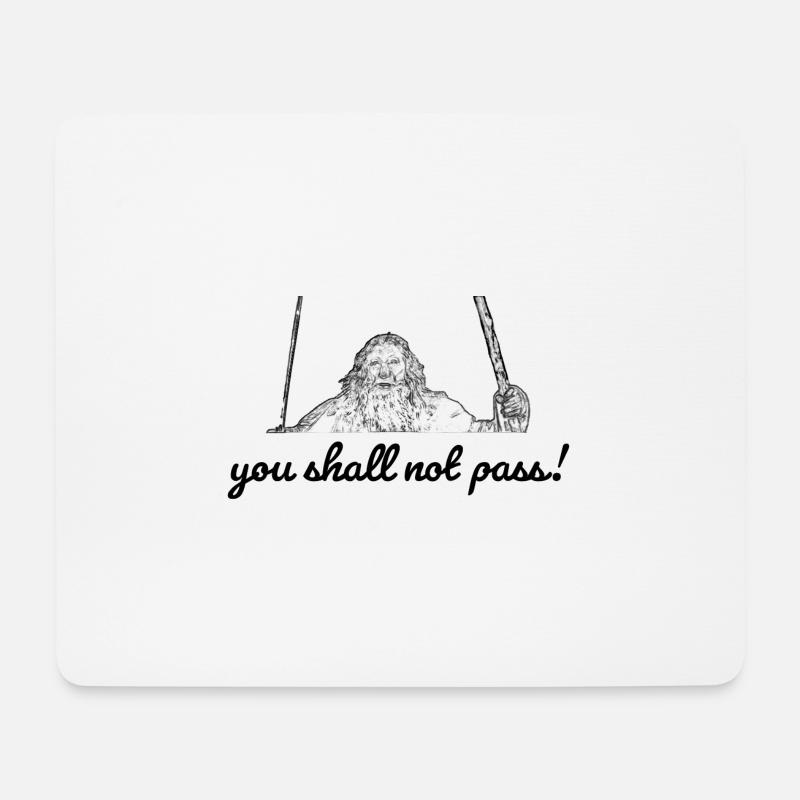 Du sollst nicht passieren - Mousepad (Querformat) - Weiß