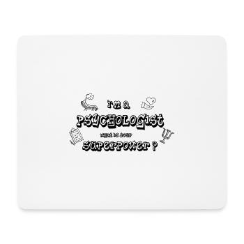 Psychologue - Super Pouvoir - Tapis de souris (format paysage) - blanc - Devant