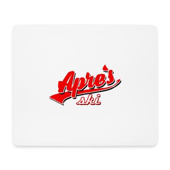apres ski snowboard slope switzerland snow lift game - Mouse Pad (horizontal) - white - Front