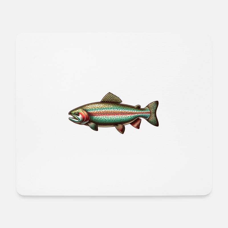 Rainbow trout - Mouse Pad (horizontal) - white