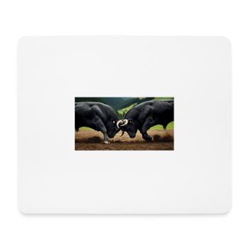 Match de classement des Bulls d’Hérens - Tapis de souris (format paysage) - blanc - Devant