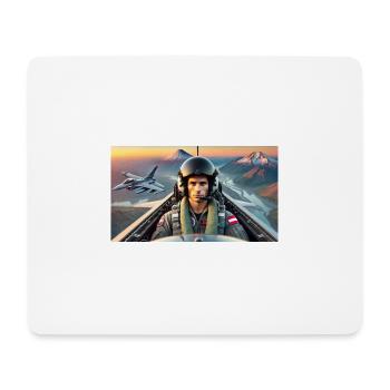 Austrian Air Force F16 - Mouse Pad (horizontal) - white - Front