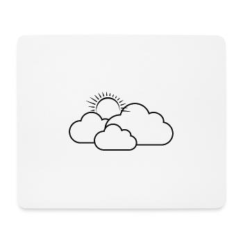 Clouds and sun, Sonne und Wolken, Sonnenschein - Mousepad (Querformat) - Weiß - Vorne
