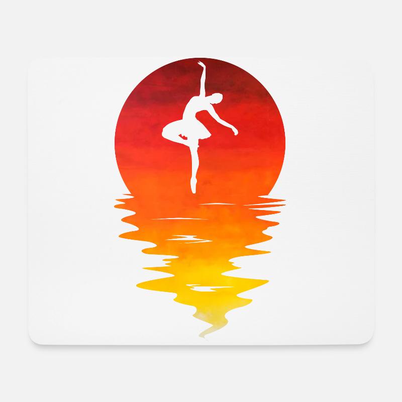 Ballet Graphic Ballerina Dance Course Dancer Point - Mousepad (Querformat) - Weiß