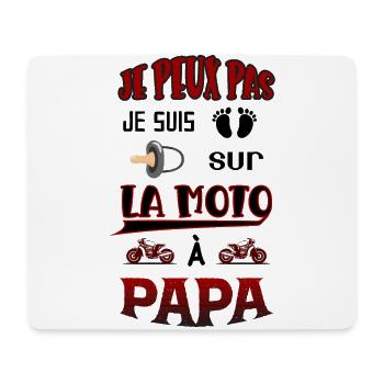 Bébé Trop Occupé Sur La Moto à Papa - Tapis de souris (format paysage) - blanc - Devant