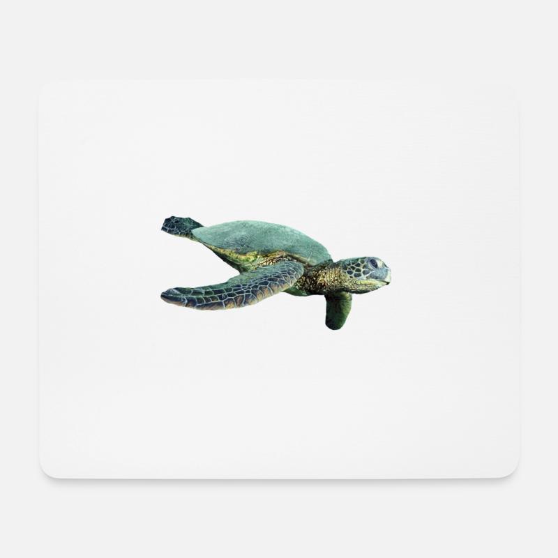 turtle schildkroete tiere animals6 - Mousepad (Querformat) - Weiß