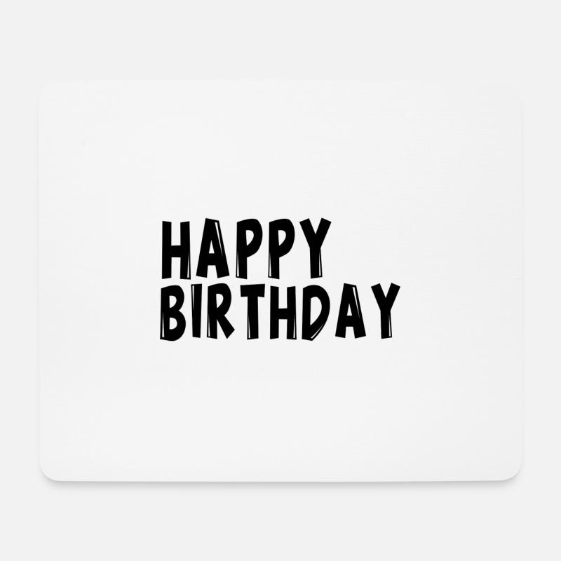 Happy Birthday - Mousepad (Querformat) - Weiß
