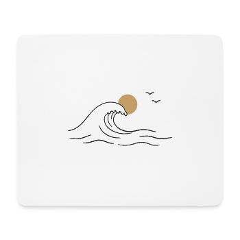 Moon and sea - Mouse Pad (horizontal) - white - Front