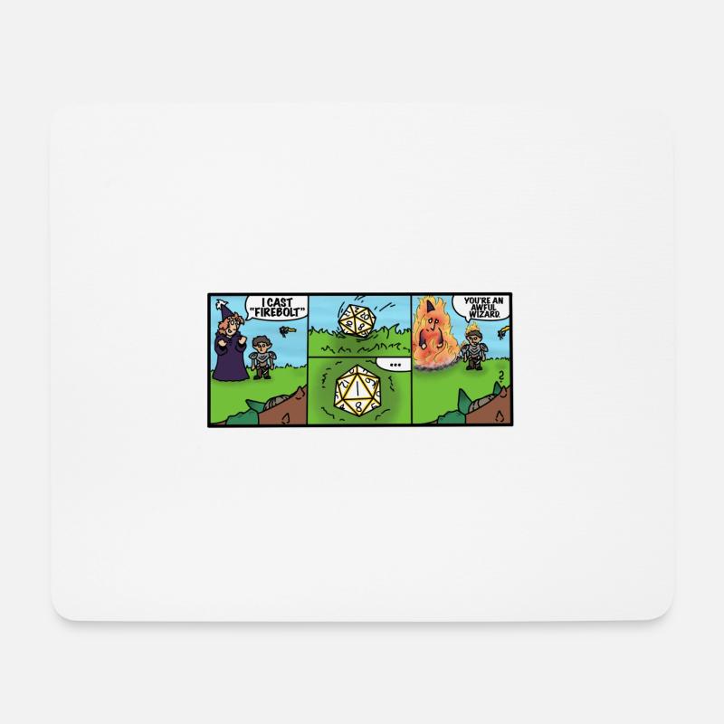 Kurzer Comic - Mousepad (Querformat) - Weiß