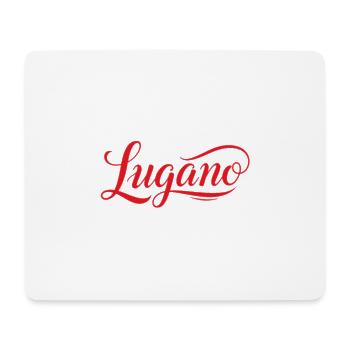 Lugano in Elegante Rotschrift mit Schwung - Mousepad (Querformat) - Weiß - Vorne