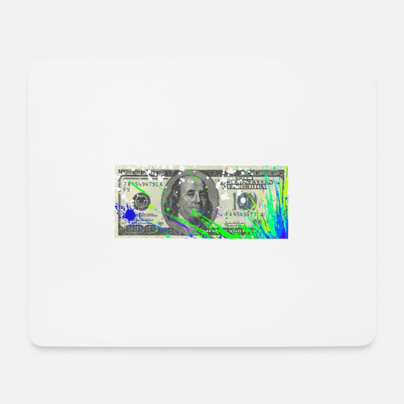 Dollar - Mousepad (Querformat) - Weiß