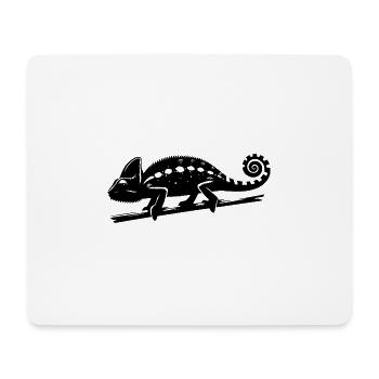 Un caméléon tacheté marche sur une branche - Tapis de souris (format paysage) - blanc - Devant