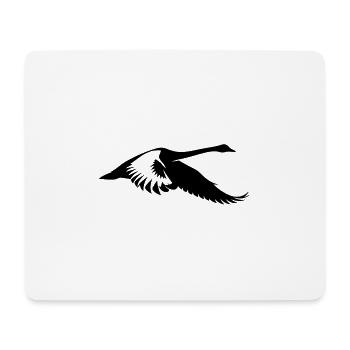 Cygne d’eau volant élégant - Tapis de souris (format paysage) - blanc - Devant