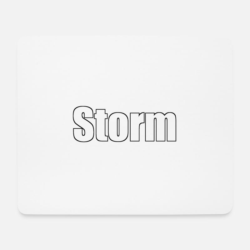 Tempête - (Nom humain) - Tapis de souris (format paysage) - blanc