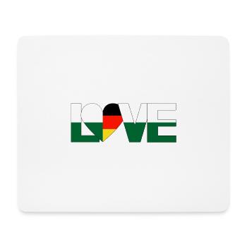 love Herz Sachsen Deutschland Heimatland - Mousepad (Querformat) - Weiß - Vorne