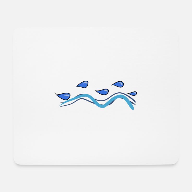 linie tropfen wasser symbol linien - Mousepad (Querformat) - Weiß