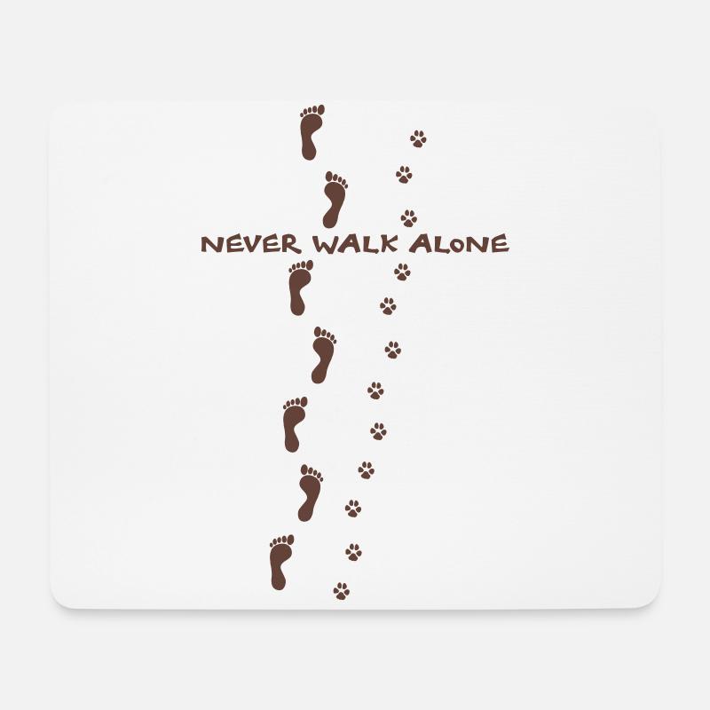 never walk alone dog - Mouse Pad (horizontal) - white