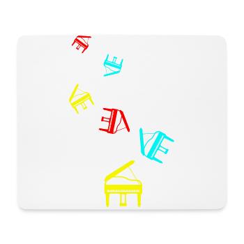 Klavier musik - Mousepad (Querformat) - Weiß - Vorne