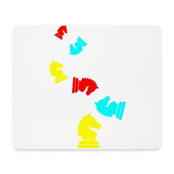 Pferd Schachfigur - Mousepad (Querformat) - Weiß - Vorne