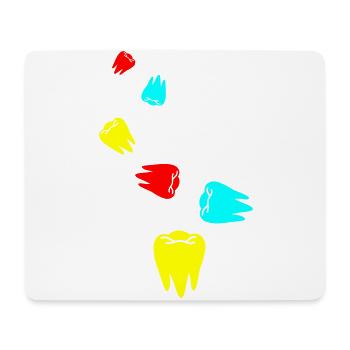 Symbole de l’icône de dent - Tapis de souris (format paysage) - blanc - Devant