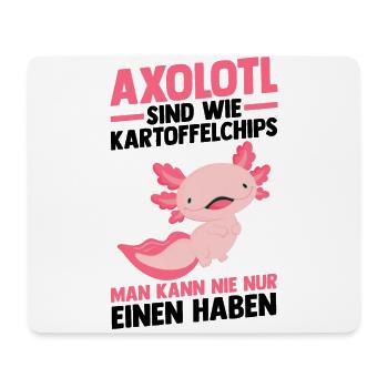 Axolotl - Mousepad (Querformat) - Weiß - Vorne