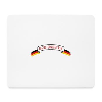 Amateur de bière avec drapeau DE - Tapis de souris (format paysage) - blanc - Devant