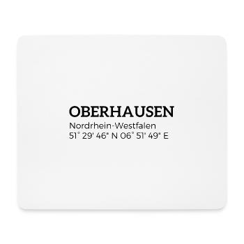 Oberhausen les coordonnées Rhénanie-du-Nord-Westphalie - Tapis de souris (format paysage) - blanc - Devant