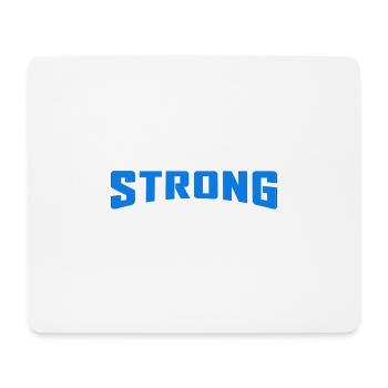 Starkes T-Shirt für Damen & Herren Bio - Mousepad (Querformat) - Weiß - Vorne