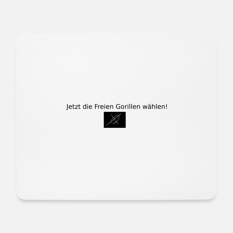Freie Gorillen wählen! - Mousepad (Querformat) - Weiß