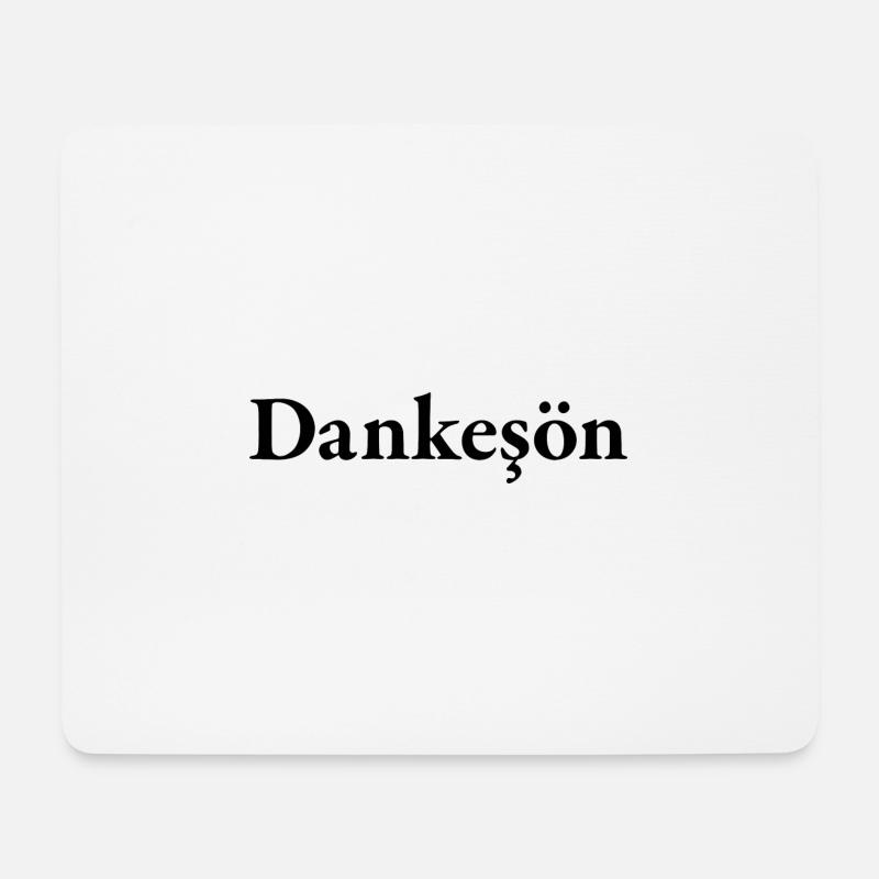 Dankeschön - Mousepad (Querformat) - Weiß